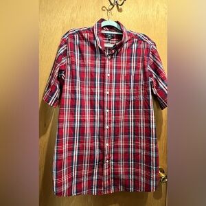 2- plaid button up shirts